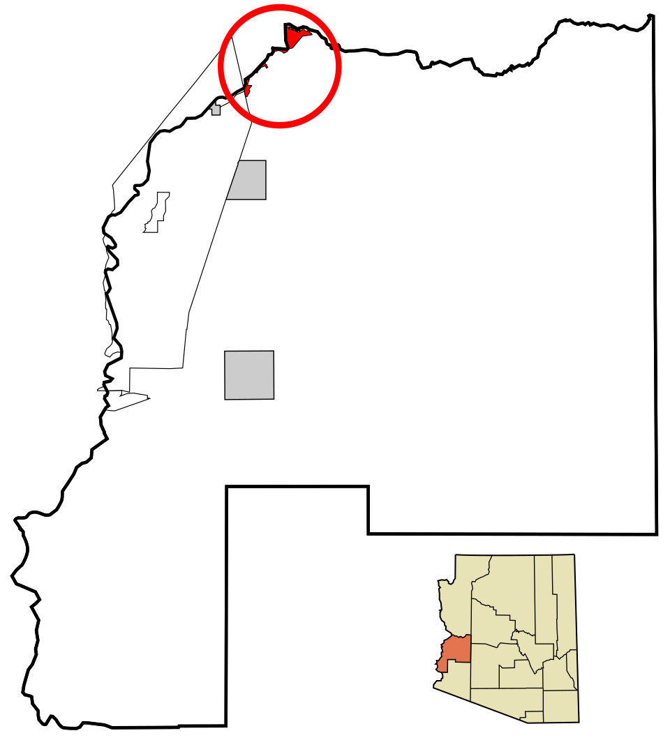 Locator map of Parker Strip