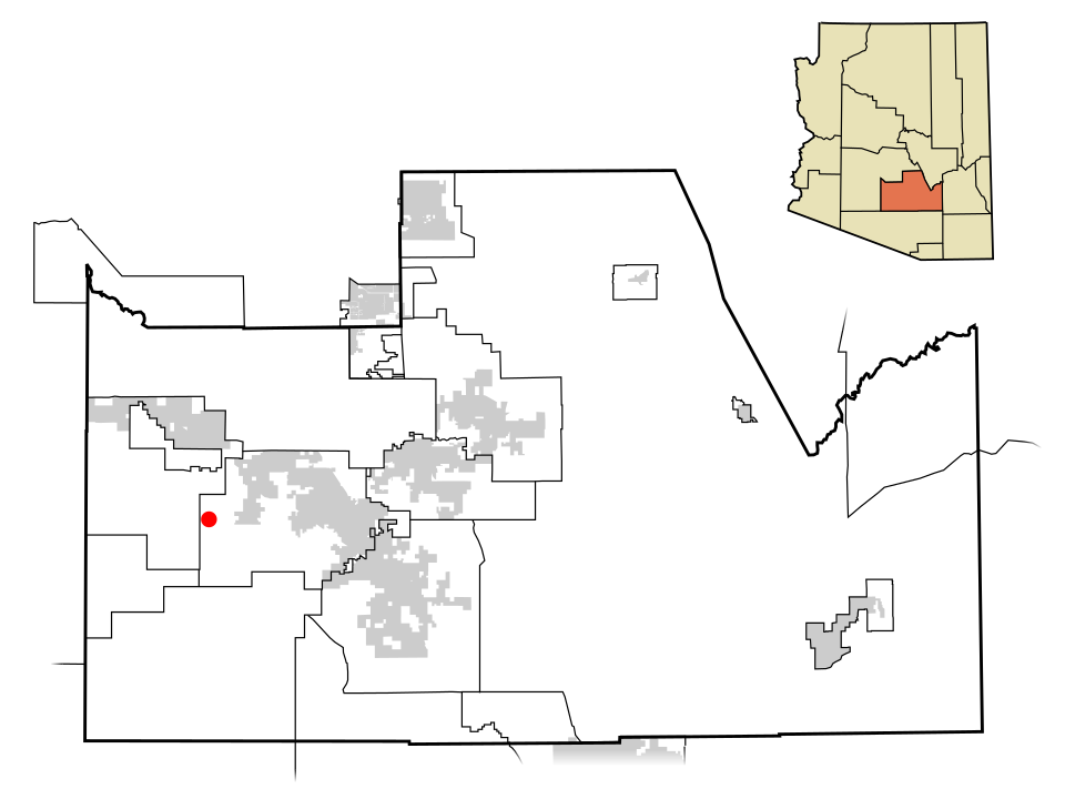 Locator map of Stanfield
