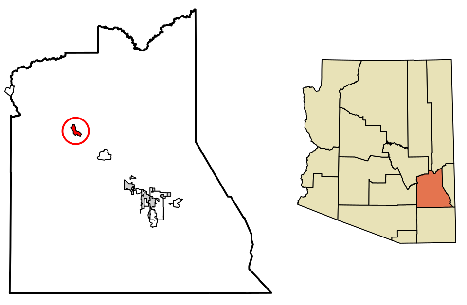 Locator map of Bylas