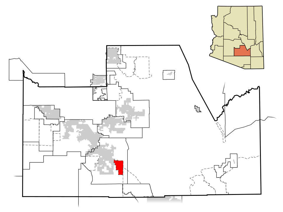 Locator map of Picacho