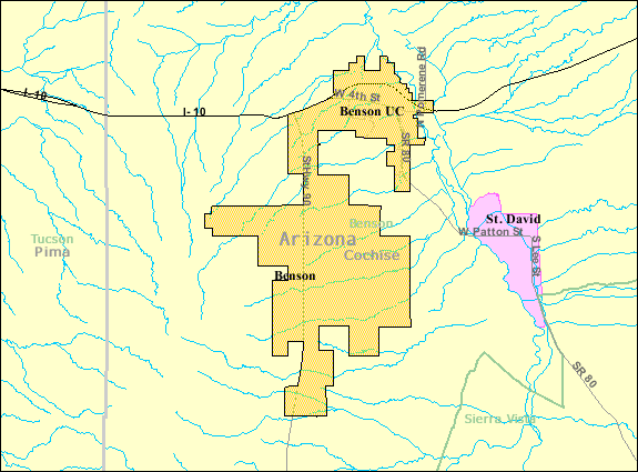 Locator map of St. David