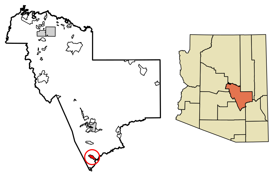 Locator map of Dripping Springs