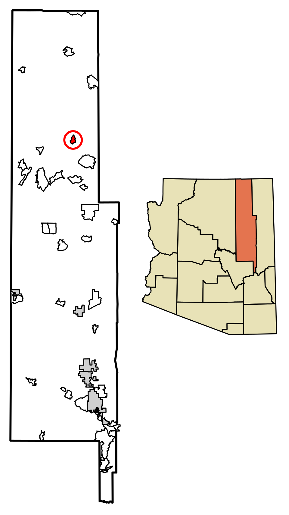 Locator map of Pinon