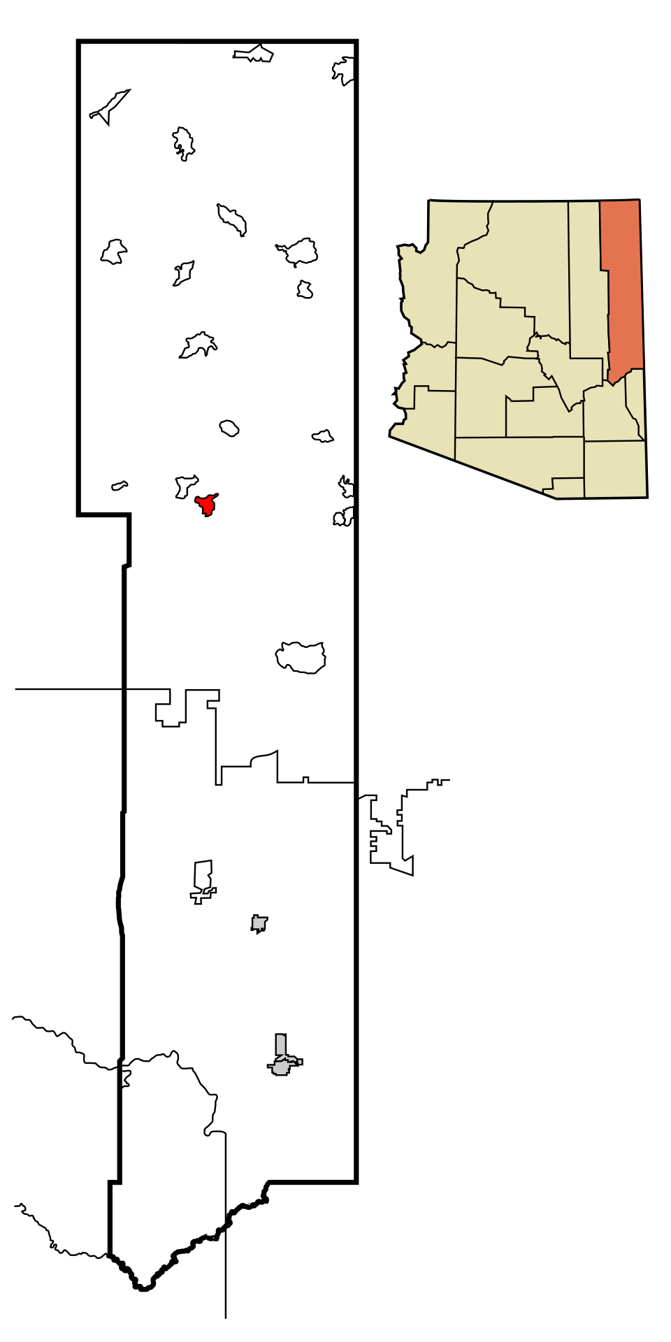 Locator map of Ganado