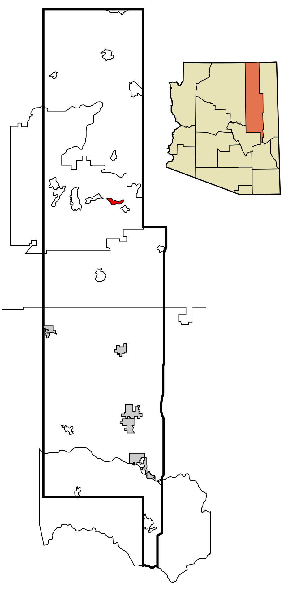Locator map of Keams Canyon