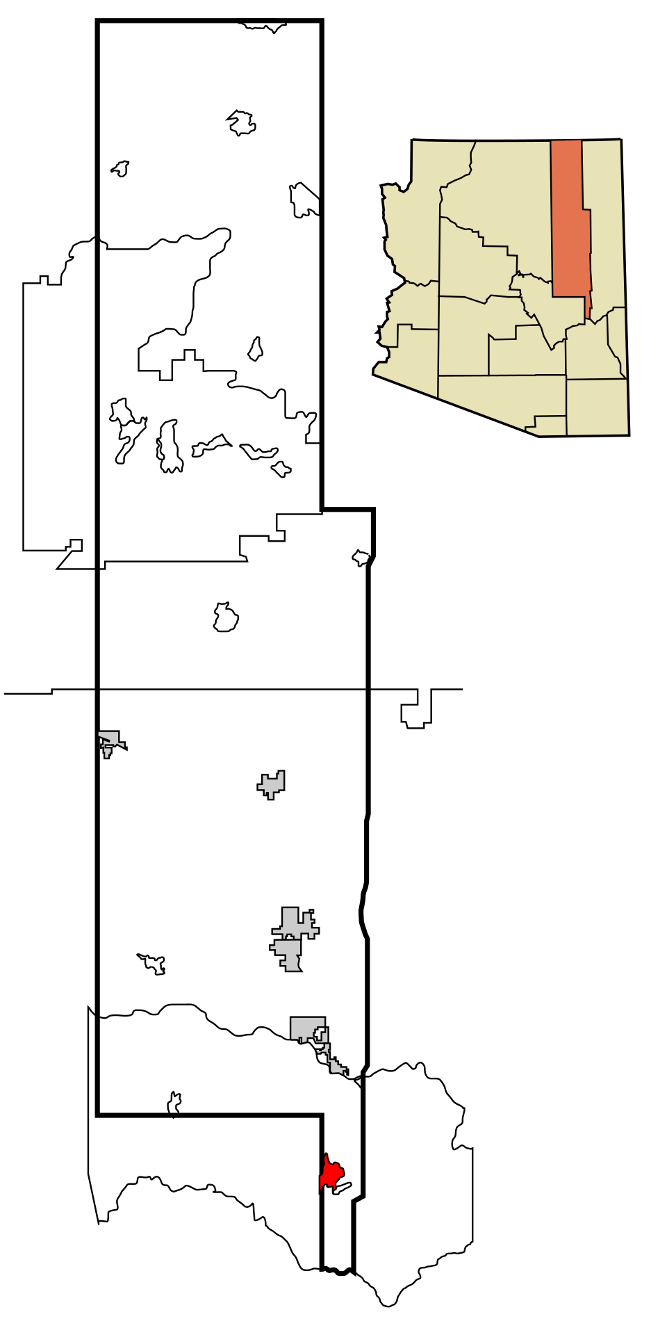 Locator map of Whiteriver