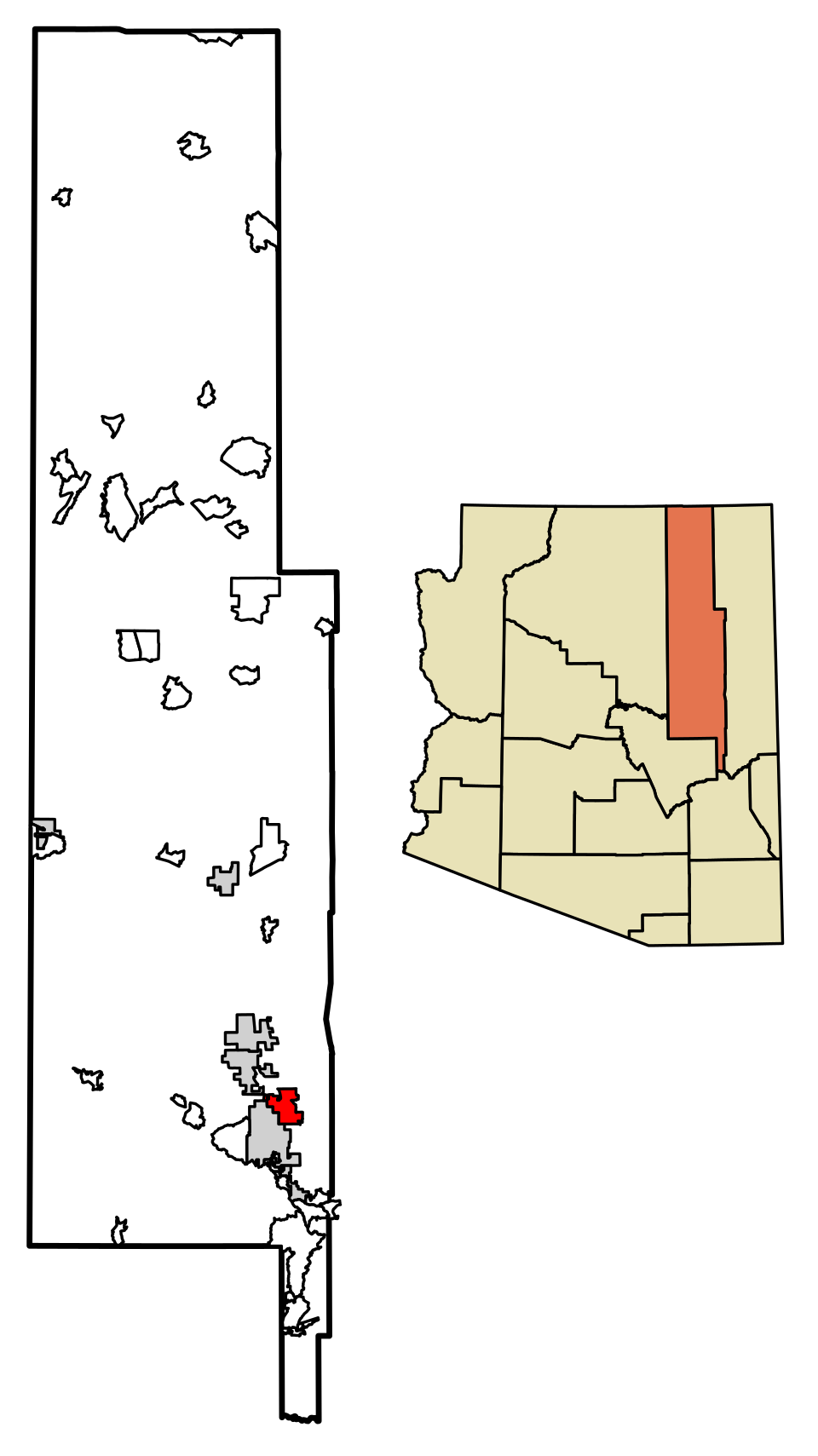 Map of White Mountain Lake