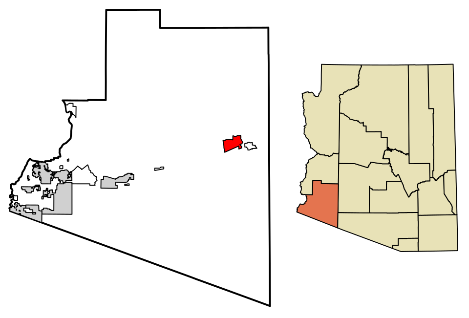 Locator map of Dateland