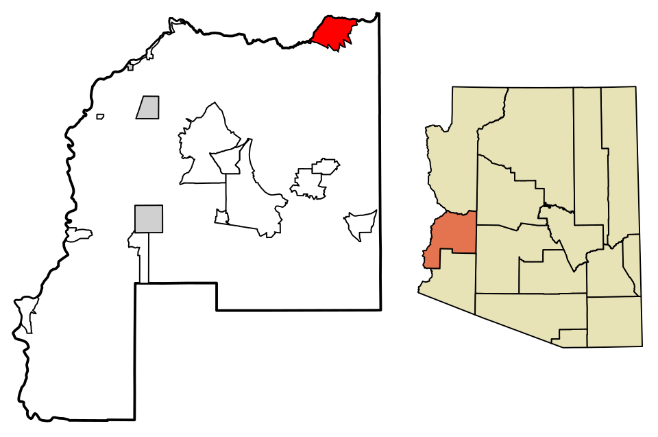 Locator map of Alamo Lake