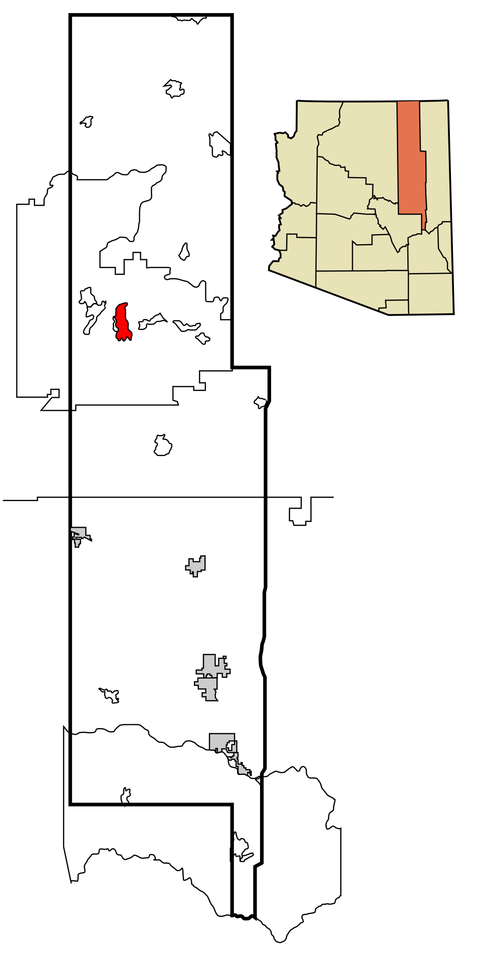 Locator map of Second Mesa