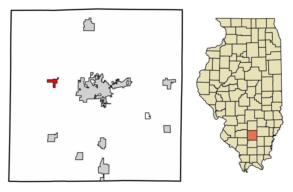 Locator map of Woodlawn
