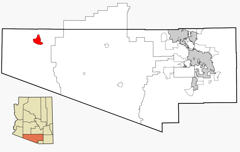 Locator map of Ajo
