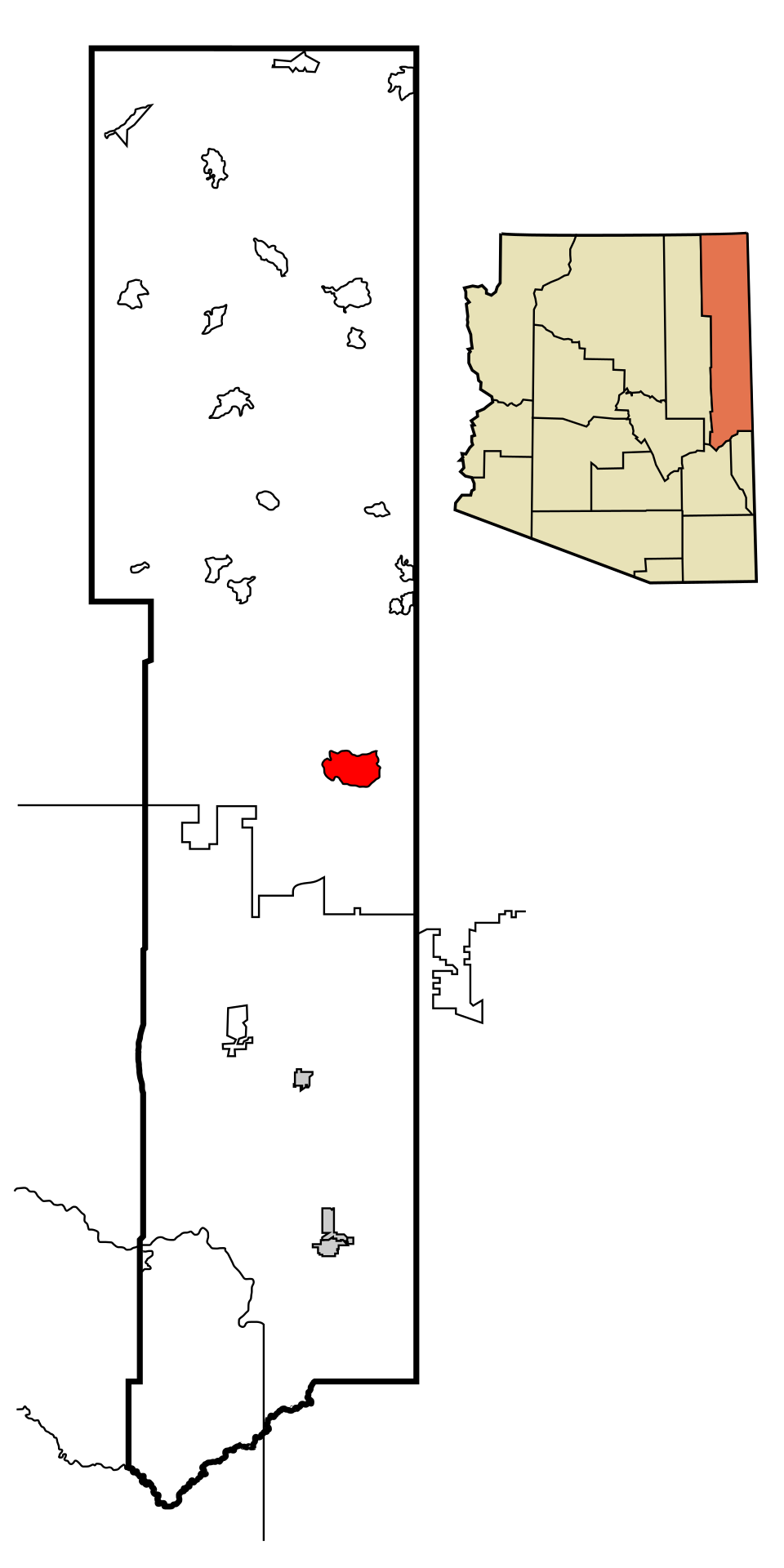 Locator map of Houck