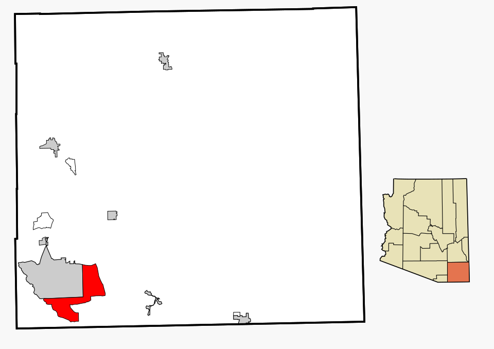 Locator map of Sierra Vista Southeast