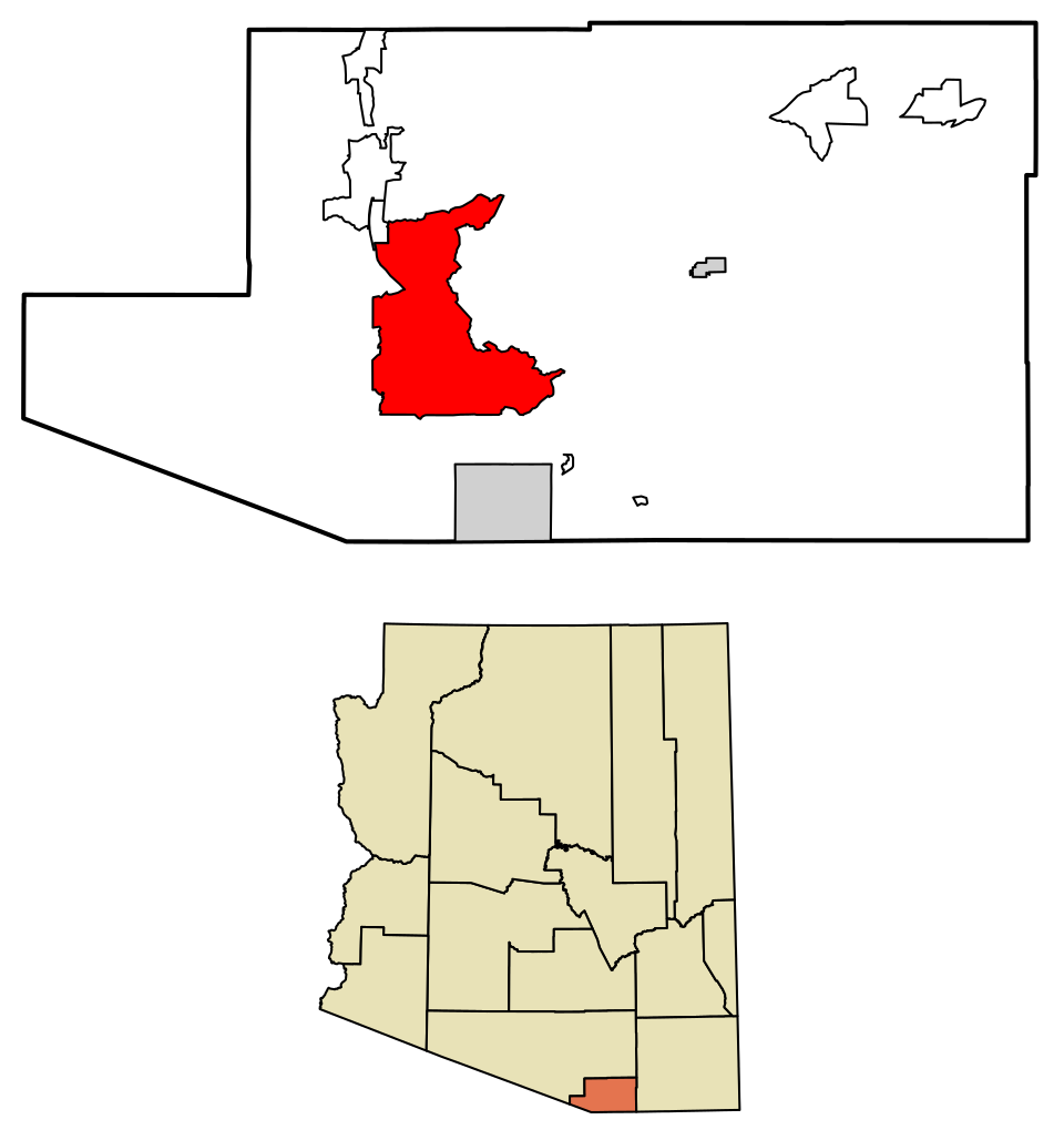 Locator map of Rio Rico