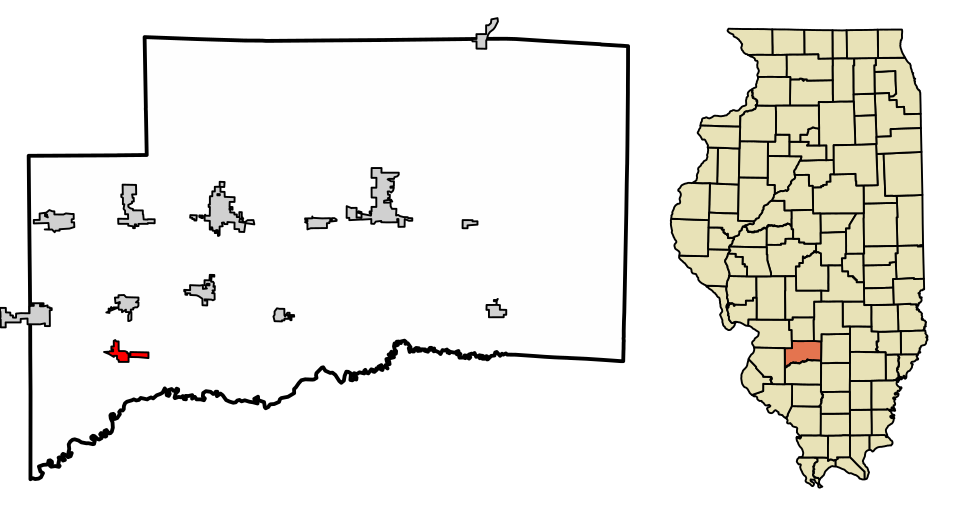 Locator map of Damiansville