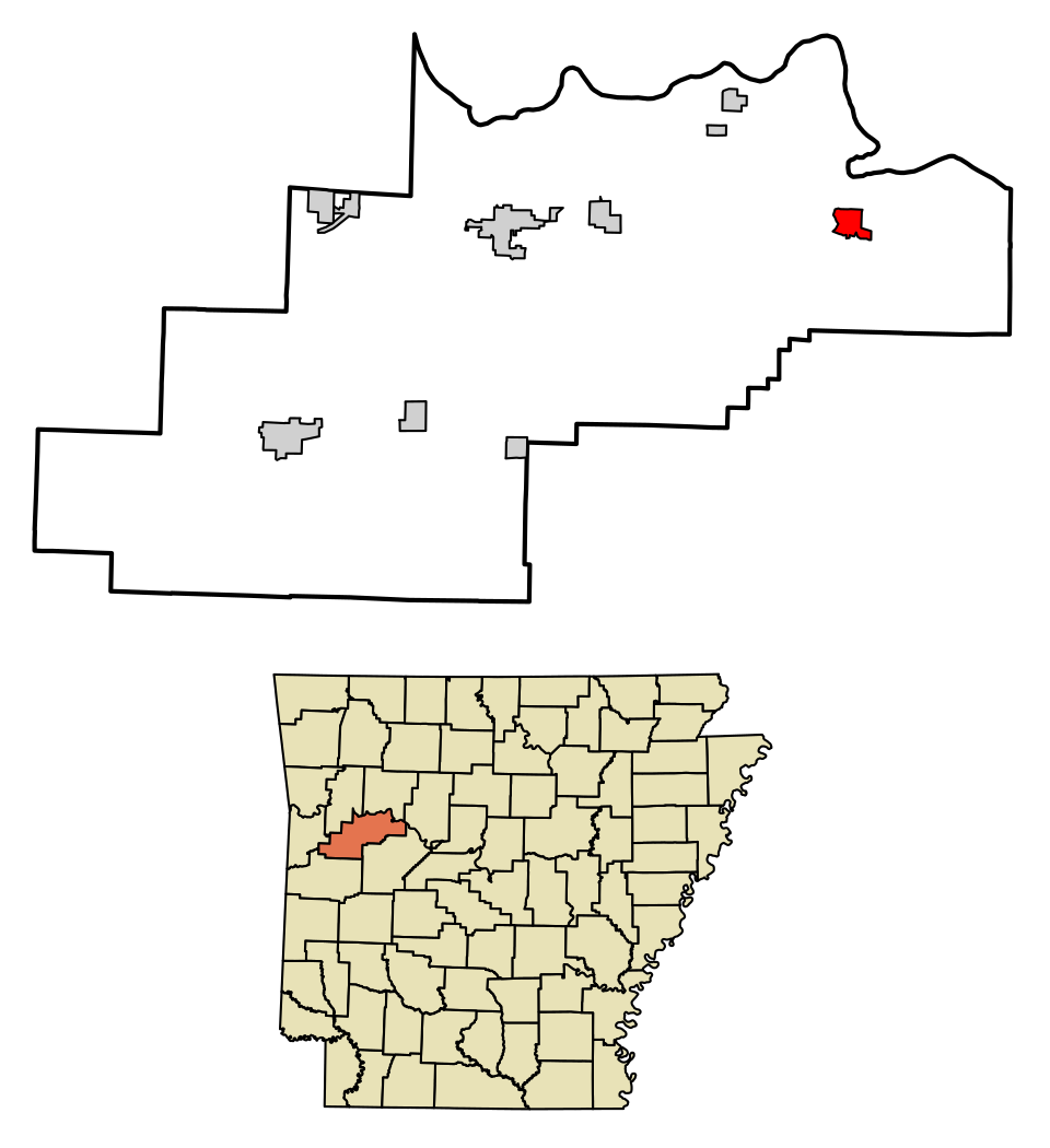 Locator map of New Blaine