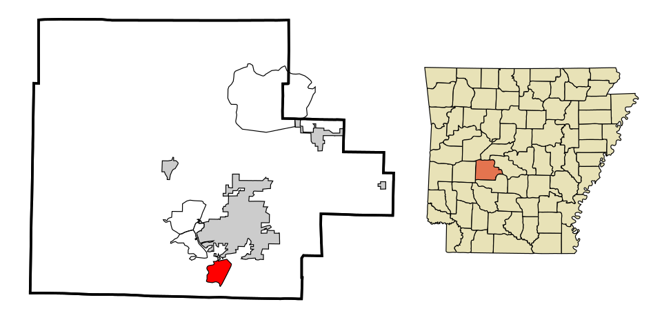 Locator map of Lake Hamilton