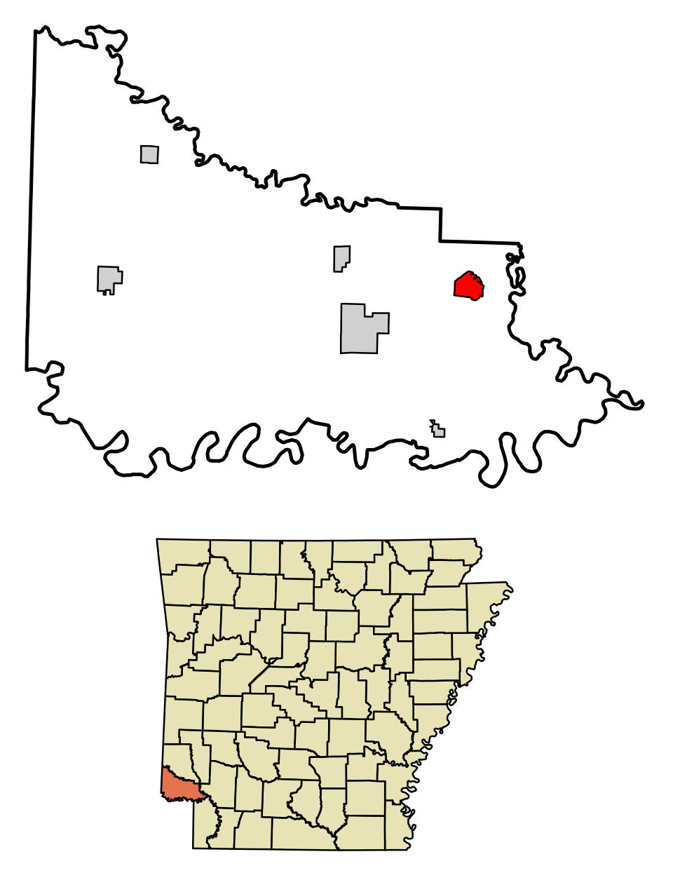 Locator map of Yarborough Landing