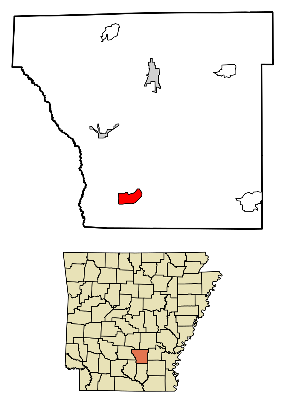 Locator map of New Edinburg