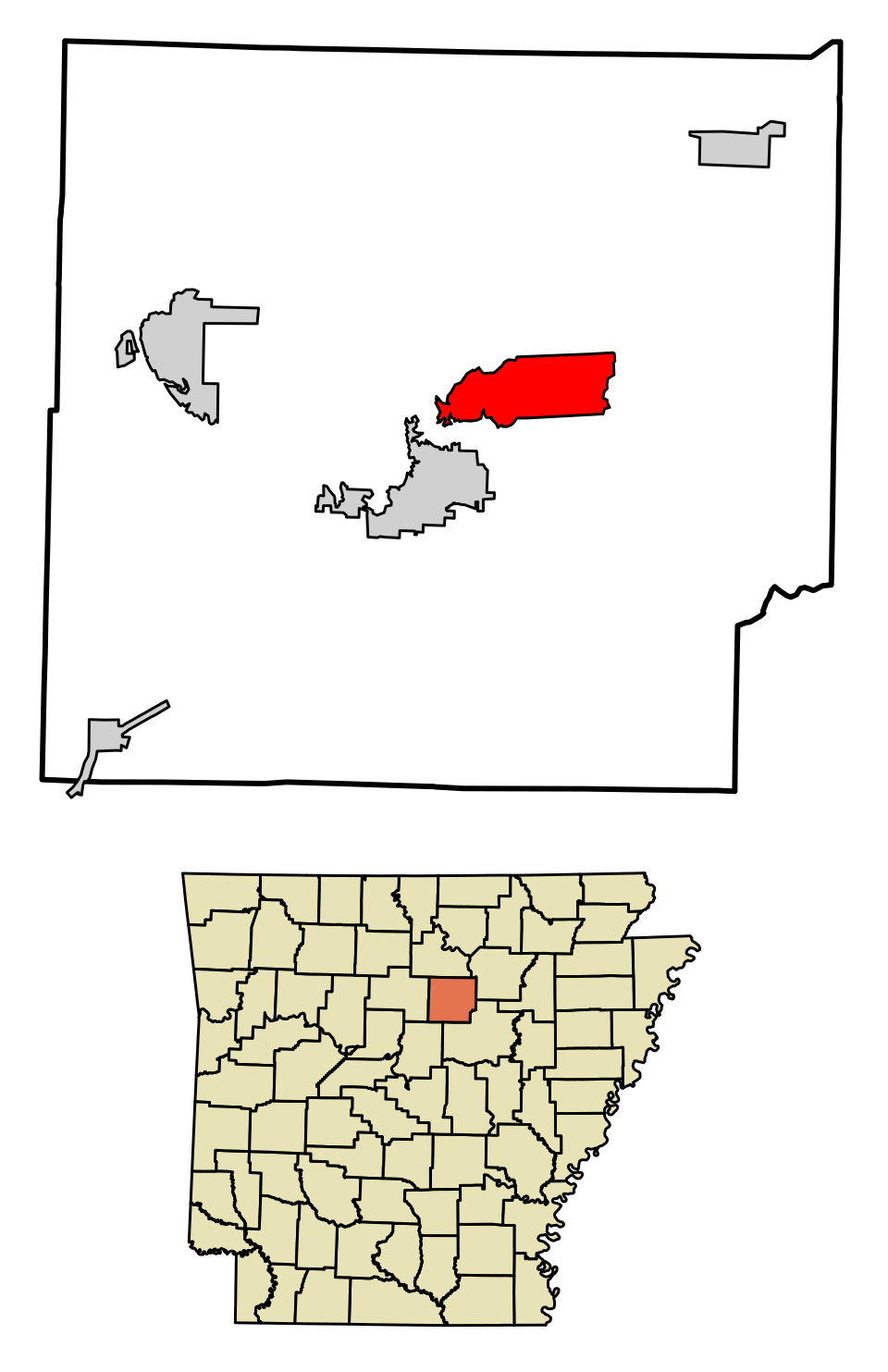 Locator map of Tumbling Shoals