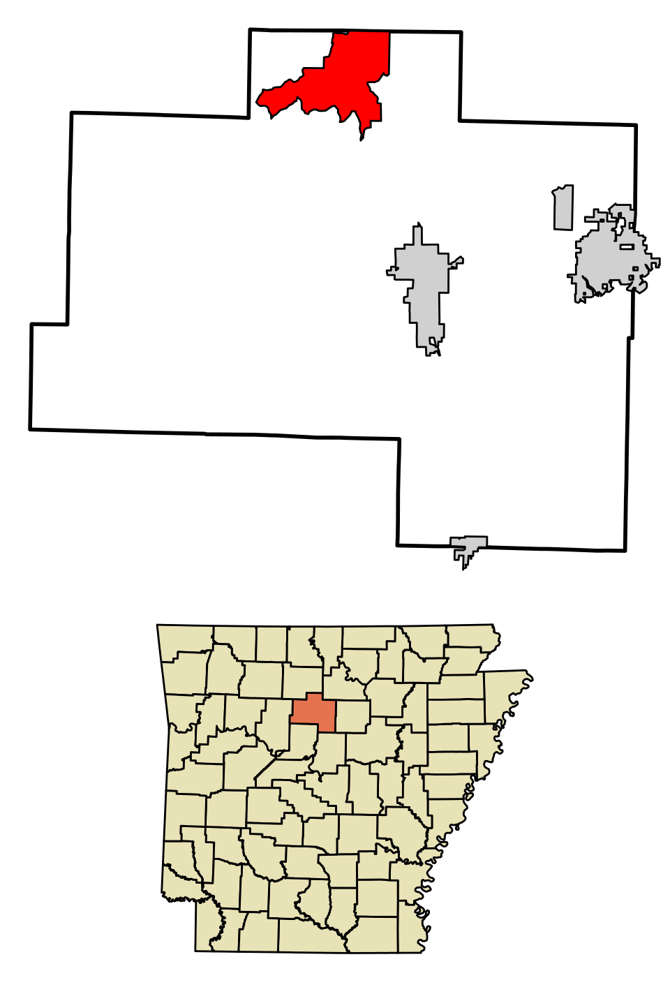 Locator map of Dennard