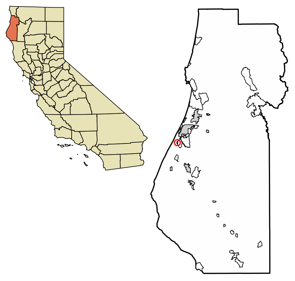 Locator map of Fields Landing
