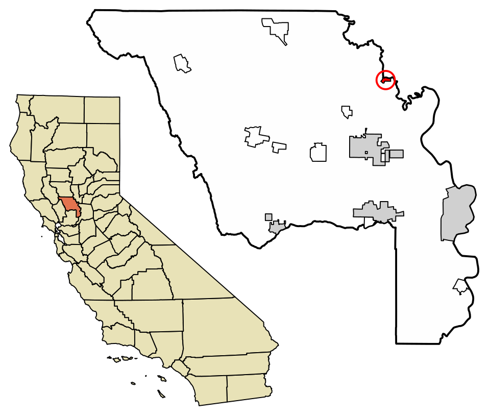 Locator map of Knights Landing