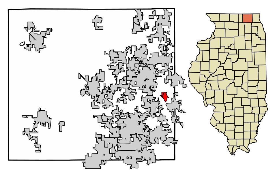 Locator map of Holiday Hills