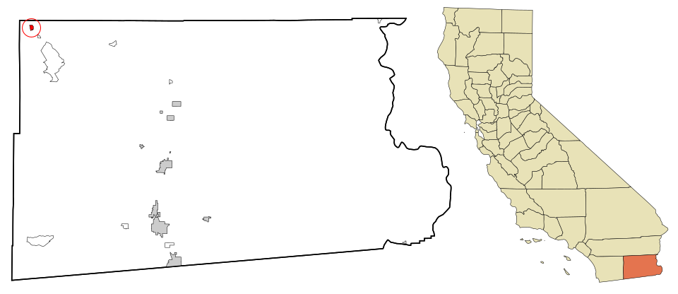 Locator map of Desert Shores