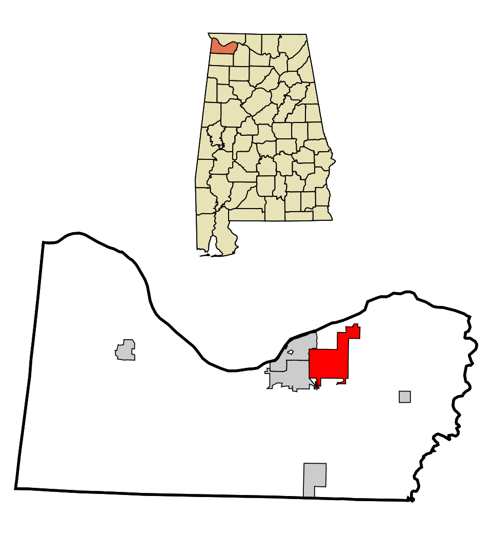 Map of Muscle Shoals