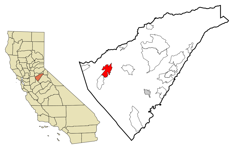 Locator map of Valley Springs