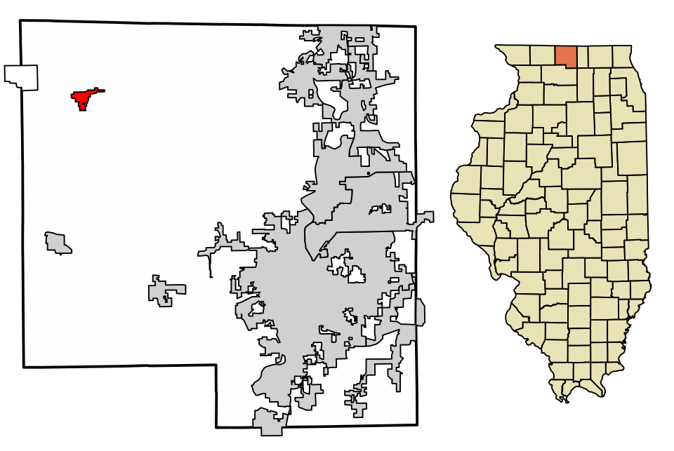 Locator map of Durand