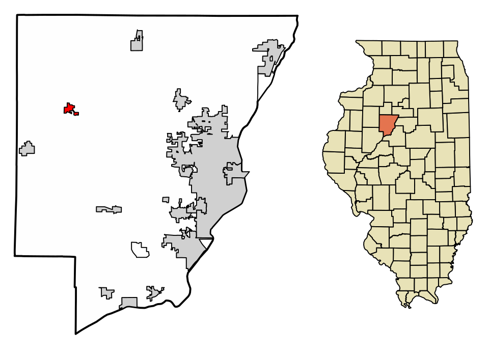 Locator map of Brimfield