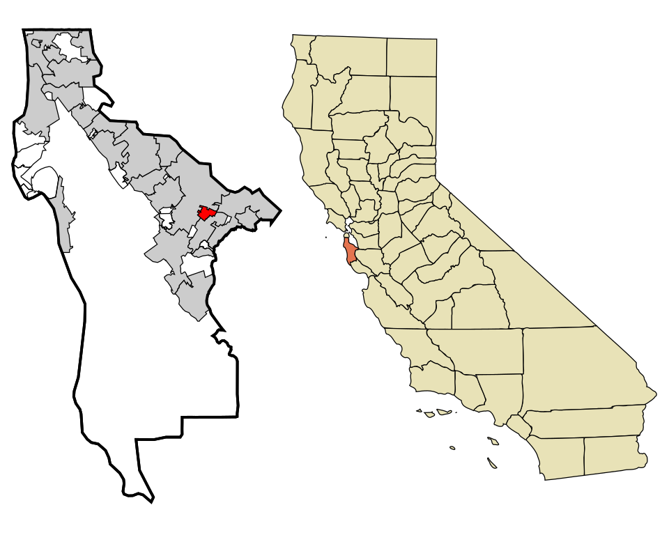 Map of North Fair Oaks