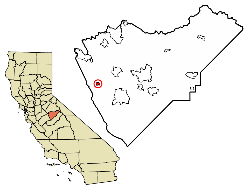 Locator map of Hornitos