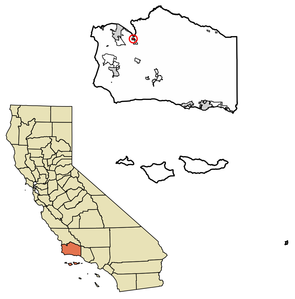 Locator map of Garey