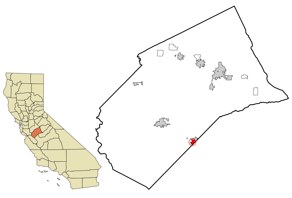 Locator map of South Dos Palos