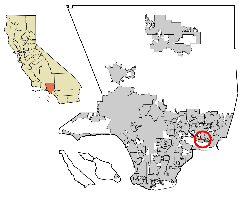 Locator map of South San Jose Hills