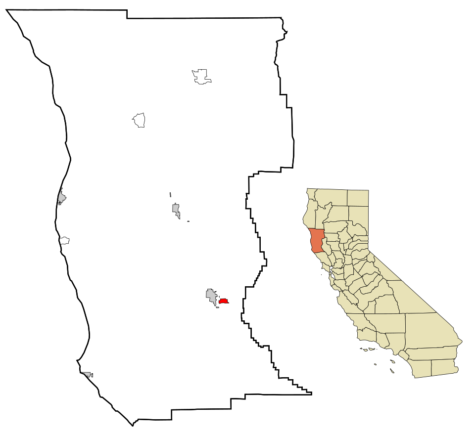 Locator map of Talmage