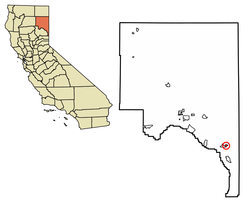 Locator map of Herlong