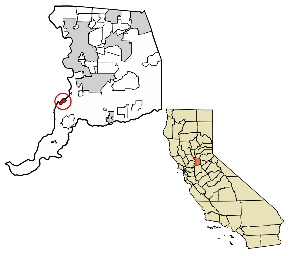 Locator map of Courtland