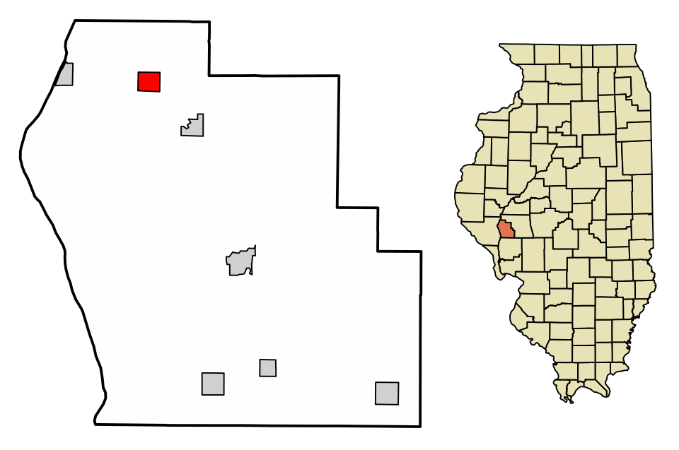 Locator map of Bluffs