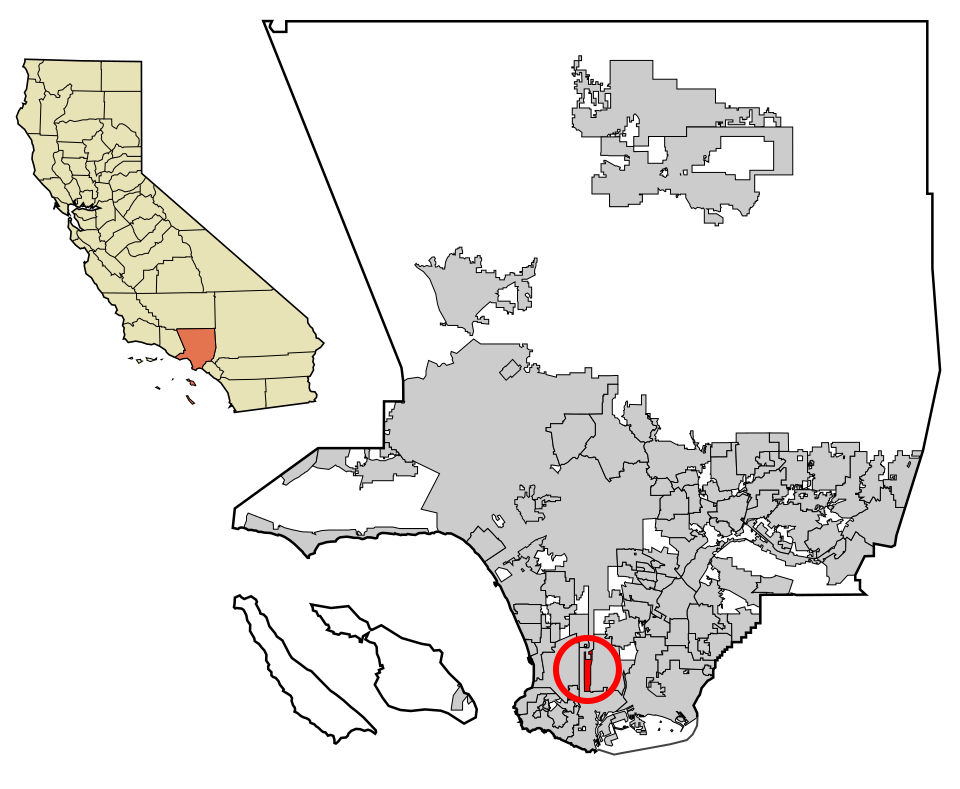 Locator map of West Carson