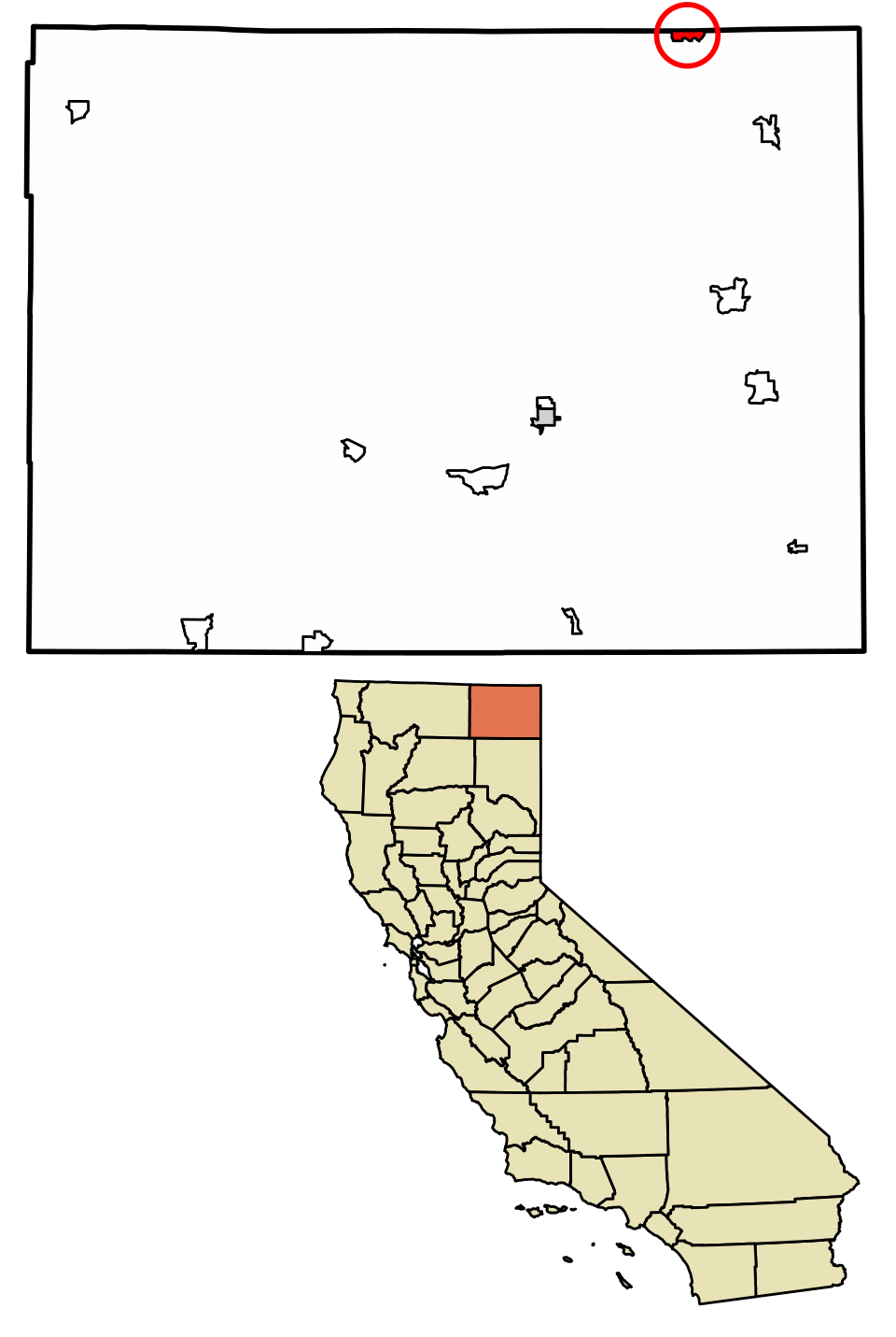 Locator map of New Pine Creek