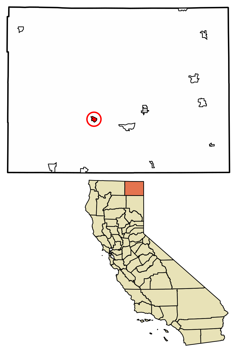 Locator map of Canby