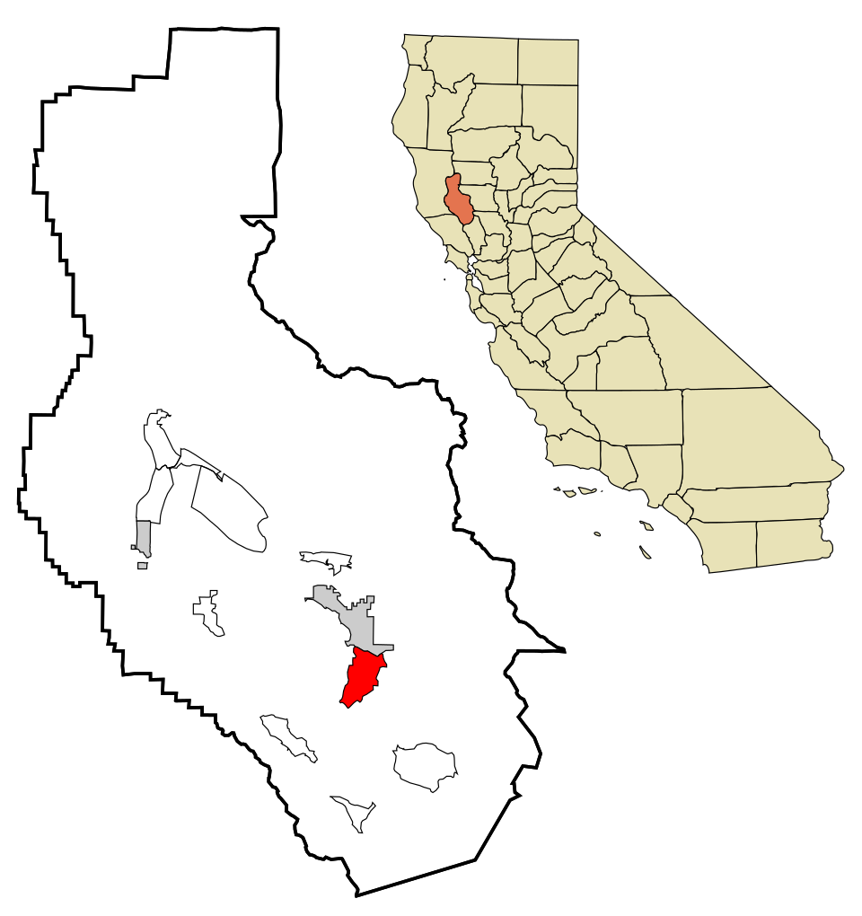 Locator map of Lower Lake