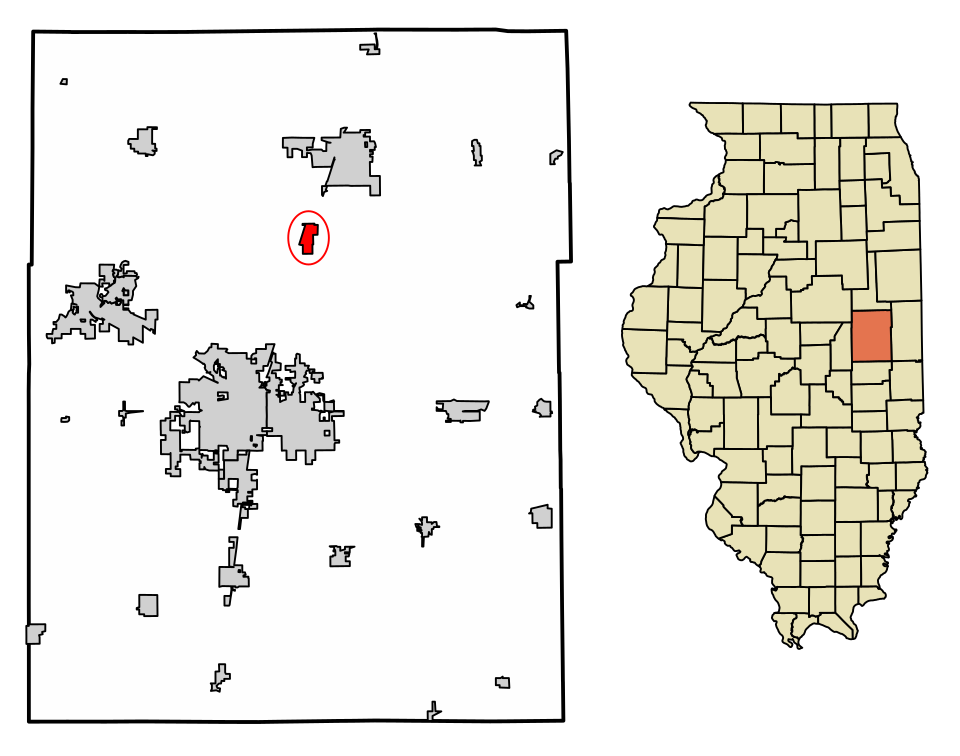 Locator map of Thomasboro