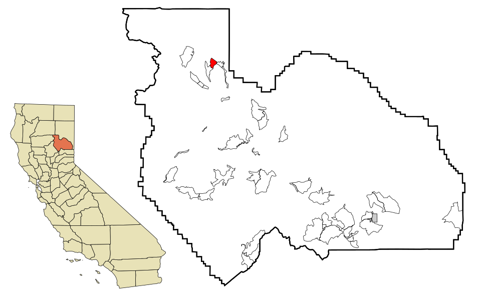 Locator map of Lake Almanor Peninsula