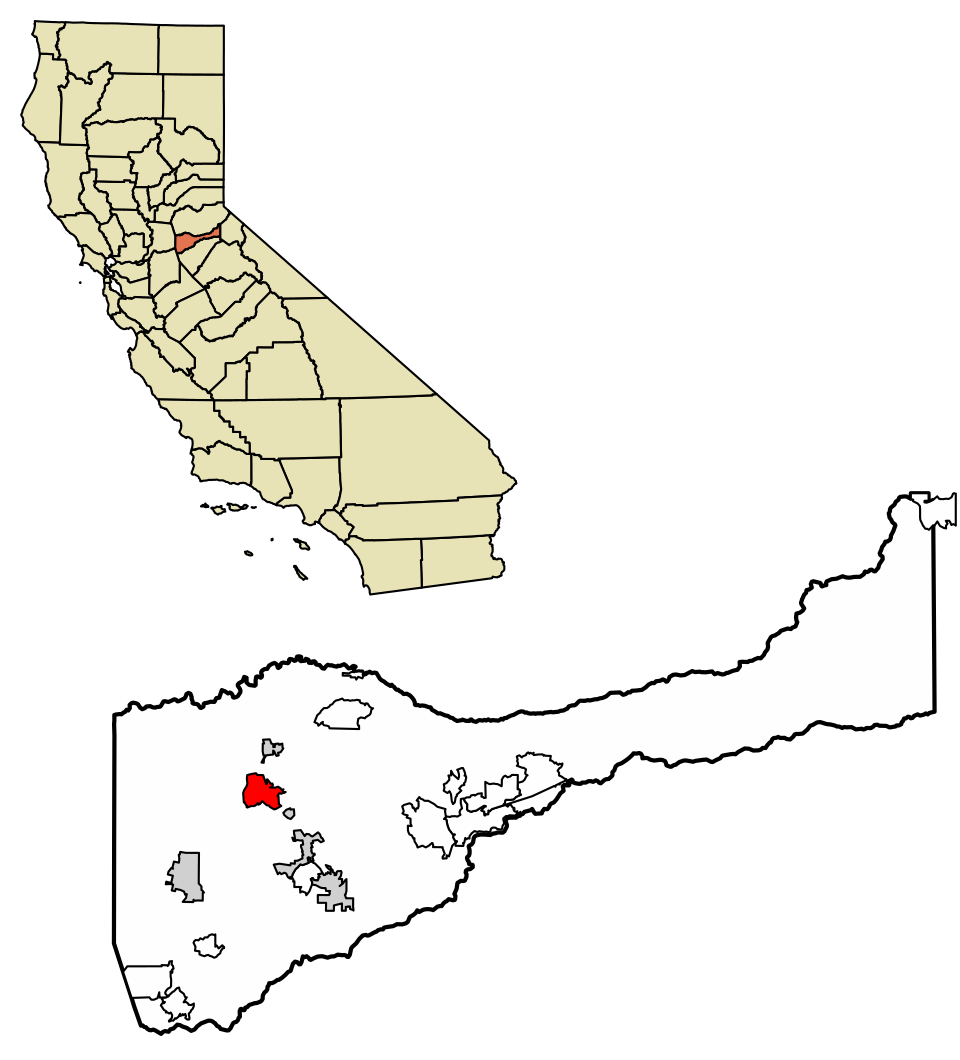 Locator map of Drytown
